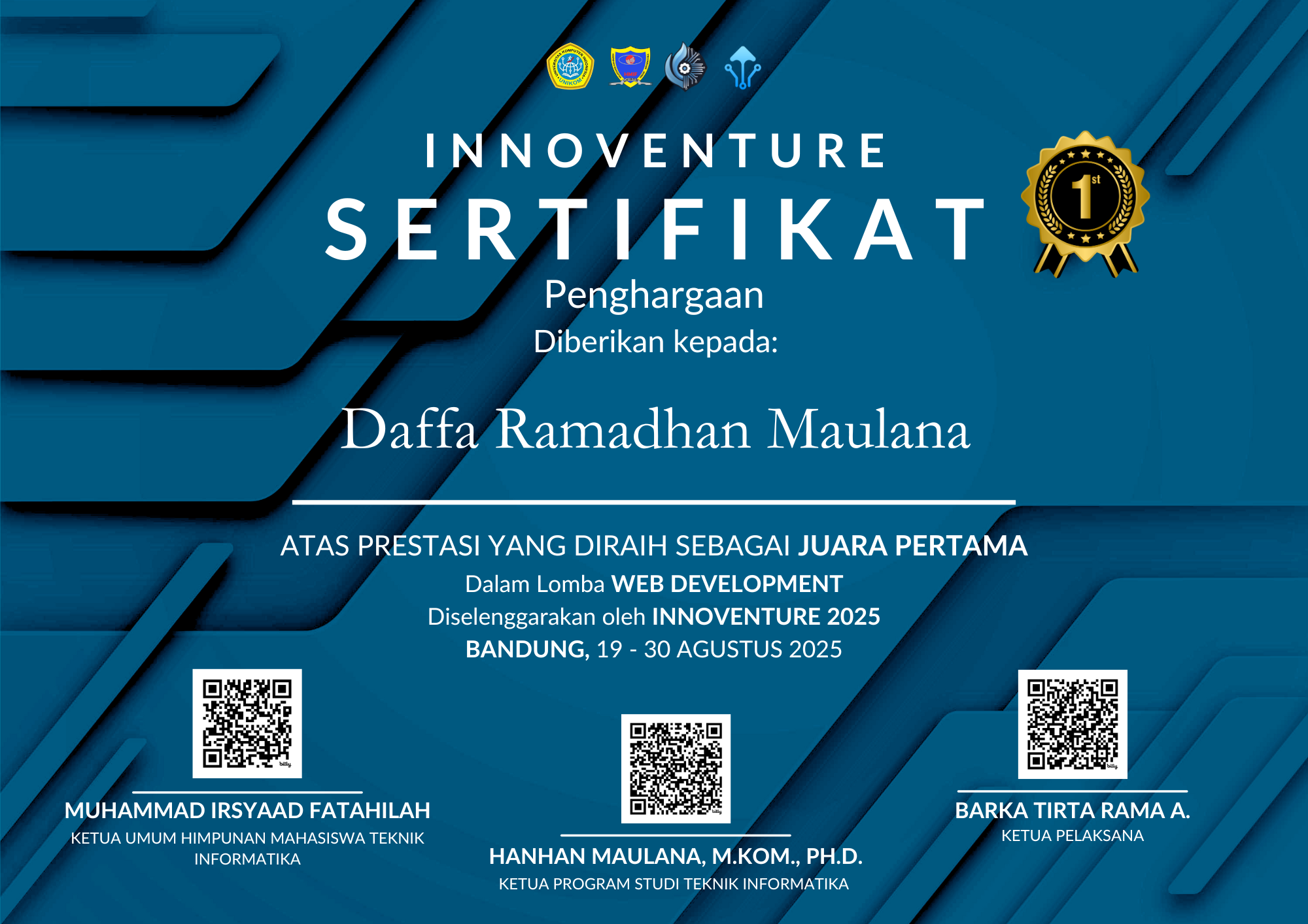 Innoventure Certificate