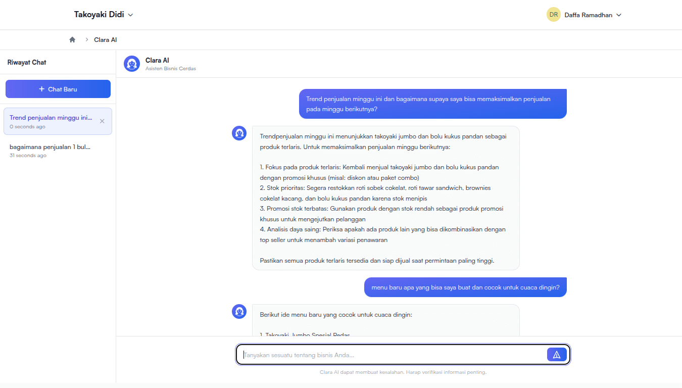Clara AI Interface